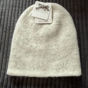 Lemon Soft Wool Beanie - Cream